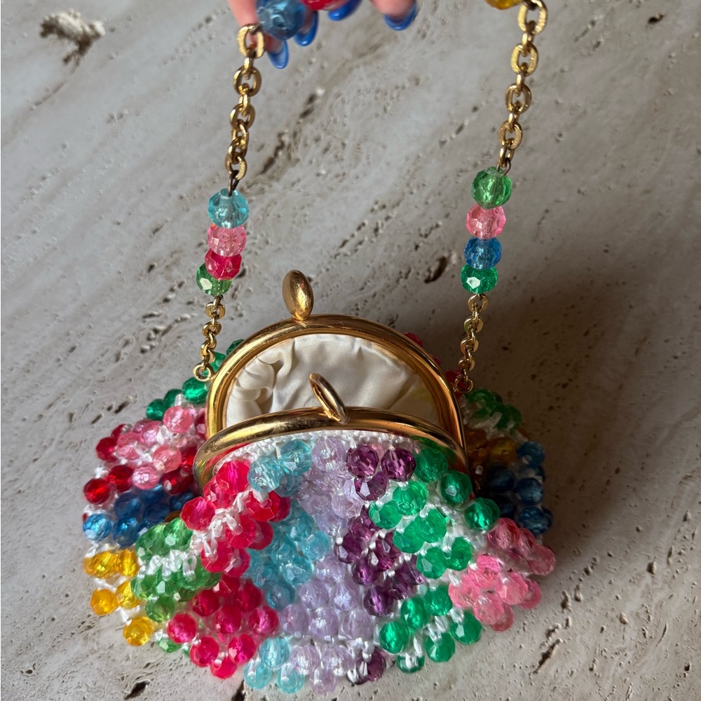 Vintage Colorful Beaded Women's‎ Bag - Picture 2 of 4